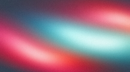Glowing red blue color grainy gradient backdrop design, summer poster design. Vibrant colorful noisy gradient glow, shine, bright, spotlight banner, poster and header
