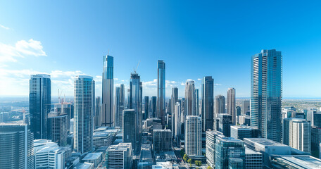 Fototapeta premium Office Skyscrapers in the City Financial and Business District