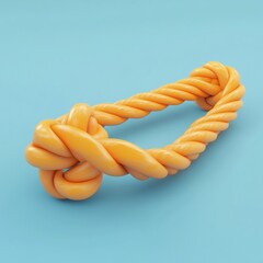 3D Climbing Rope Icon: Essential Mountaineering Tool Illustration Logo