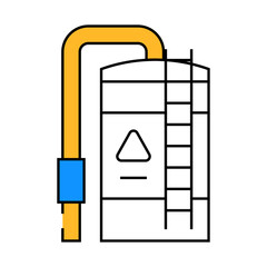 industrial tank biogas line icon vector. industrial tank biogas sign. isolated symbol illustration