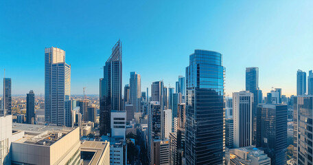 Obraz premium Office Skyscrapers in the City Financial and Business District