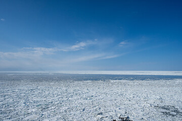 Obraz premium Drift ice in Hokkaido Japan 
