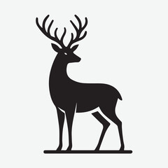 Deer logo  deer icon  deer head  vector Collection of black deer icons.Logo of deer.Deer simple icon.Reindeer vector symbols.Set of deers.