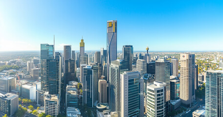 Obraz premium Office Skyscrapers in the City Financial and Business District