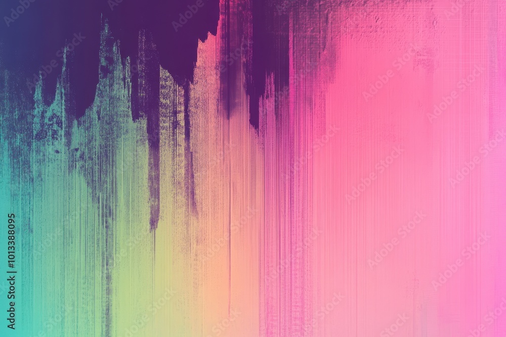 Poster faded abstract gradient background with textured layers. soft digital noise effect design in vibrant