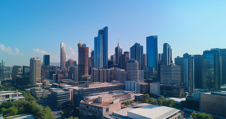 Obraz premium Office Skyscrapers in the City Financial and Business District