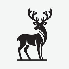 Deer logo  deer icon  deer head  vector Collection of black deer icons.Logo of deer.Deer simple icon.Reindeer vector symbols.Set of deers.