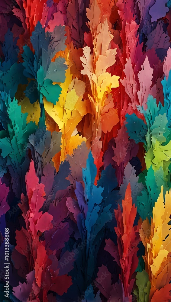 Poster colorful abstract background with various shapes.