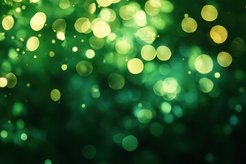 Obraz premium Lively emerald and dim hazy bokeh background