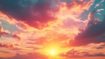 Obraz premium Dreamy sunrise transforming the sky into shades of vibrant purple clouds