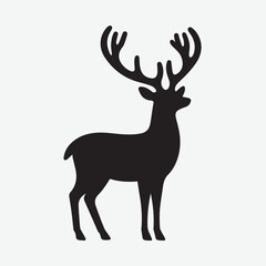 Deer logo  deer icon  deer head  vector Collection of black deer icons.Logo of deer.Deer simple icon.Reindeer vector symbols.Set of deers.