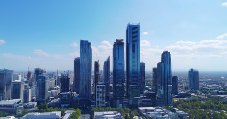 Fototapeta premium Office Skyscrapers in the City Financial and Business District