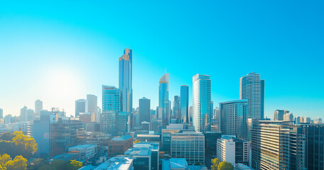 Fototapeta premium Office Skyscrapers in the City Financial and Business District
