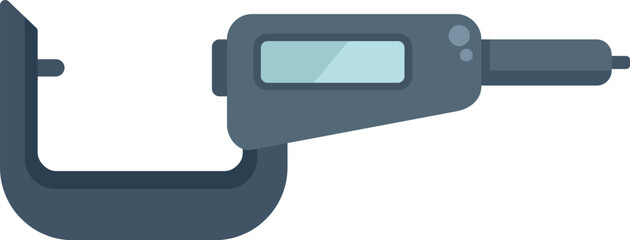 Digital micrometer measuring tool icon illustration showing concept of engineering and measurement