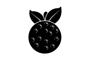 Delicious fruit Blueberry silhouette black vector art illustration