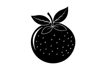 Delicious fruit Blueberry silhouette black vector art illustration