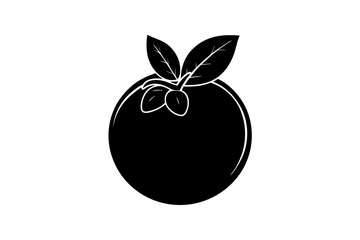 Delicious fruit Blueberry silhouette black vector art illustration