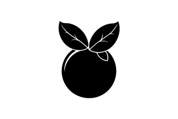 Delicious fruit Blueberry silhouette black vector art illustration