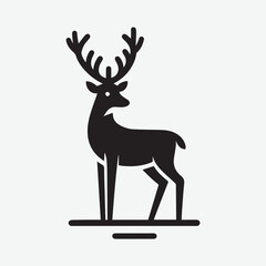 Deer logo  deer icon  deer head  vector Collection of black deer icons.Logo of deer.Deer simple icon.Reindeer vector symbols.Set of deers.