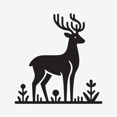 Deer logo  deer icon  deer head  vector Collection of black deer icons.Logo of deer.Deer simple icon.Reindeer vector symbols.Set of deers.