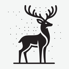 Deer logo  deer icon  deer head  vector Collection of black deer icons.Logo of deer.Deer simple icon.Reindeer vector symbols.Set of deers.