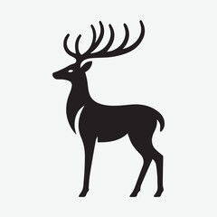 Deer logo  deer icon  deer head  vector Collection of black deer icons.Logo of deer.Deer simple icon.Reindeer vector symbols.Set of deers.