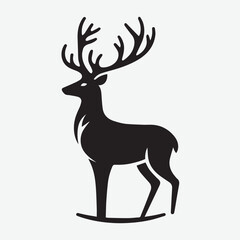 Deer logo  deer icon  deer head  vector Collection of black deer icons.Logo of deer.Deer simple icon.Reindeer vector symbols.Set of deers.