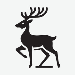 Deer logo  deer icon  deer head  vector Collection of black deer icons.Logo of deer.Deer simple icon.Reindeer vector symbols.Set of deers.