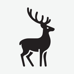 Deer logo  deer icon  deer head  vector Collection of black deer icons.Logo of deer.Deer simple icon.Reindeer vector symbols.Set of deers.