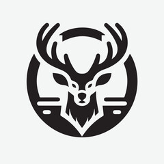 Deer logo  deer icon  deer head  vector Collection of black deer icons.Logo of deer.Deer simple icon.Reindeer vector symbols.Set of deers.