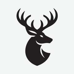 Deer logo  deer icon  deer head  vector Collection of black deer icons.Logo of deer.Deer simple icon.Reindeer vector symbols.Set of deers.