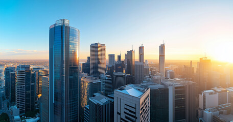 Obraz premium Office Skyscrapers in the City Financial and Business District