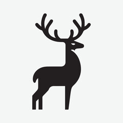 Deer logo  deer icon  deer head  vector Collection of black deer icons.Logo of deer.Deer simple icon.Reindeer vector symbols.Set of deers.