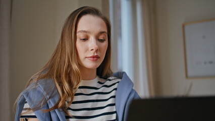 Professional manager work remotely on laptop focusing at productivity strategy