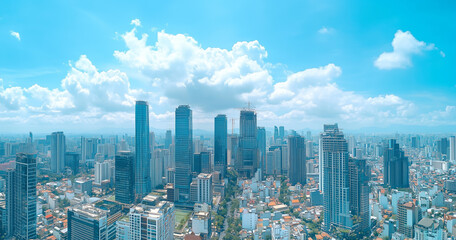 Fototapeta premium Office Skyscrapers in the City Financial and Business District
