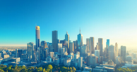 Fototapeta premium Office Skyscrapers in the City Financial and Business District