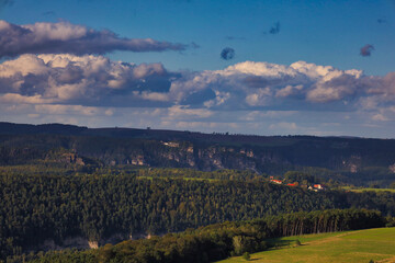 Sächsische Schweiz, Blick auf die Elbe von der Festung Königsstein, Landkreis Sächsische...