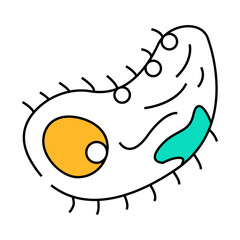 bacteria biogas line icon vector. bacteria biogas sign. isolated symbol illustration