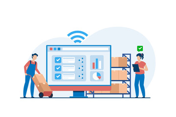 High Tech Logistics System for Accurate Inventory Tracking. Real Time Supply Chain Management.