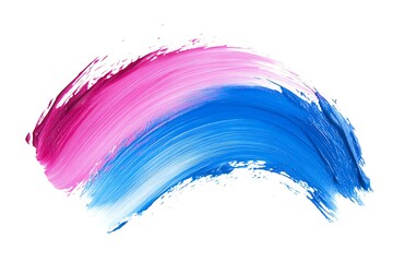 Isolated multicolor Brush Stroke on a white Background. Acrylic Paint Texture.