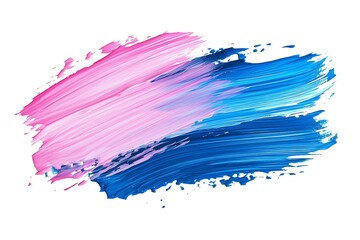 Isolated multicolor Brush Stroke on a white Background. Acrylic Paint Texture.