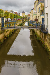 Obraz premium Iconic Landmarks in Valkenburg The Netherlands. High quality photoThis photo highlights some of the most famous landmarks in Valkenburg, a charming town in The Netherlands. The image features historic