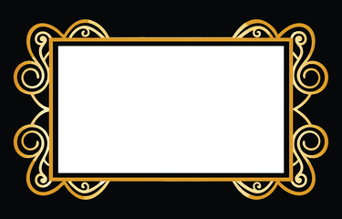 Vintage ornament frame. Decorative border frames, retro style divider