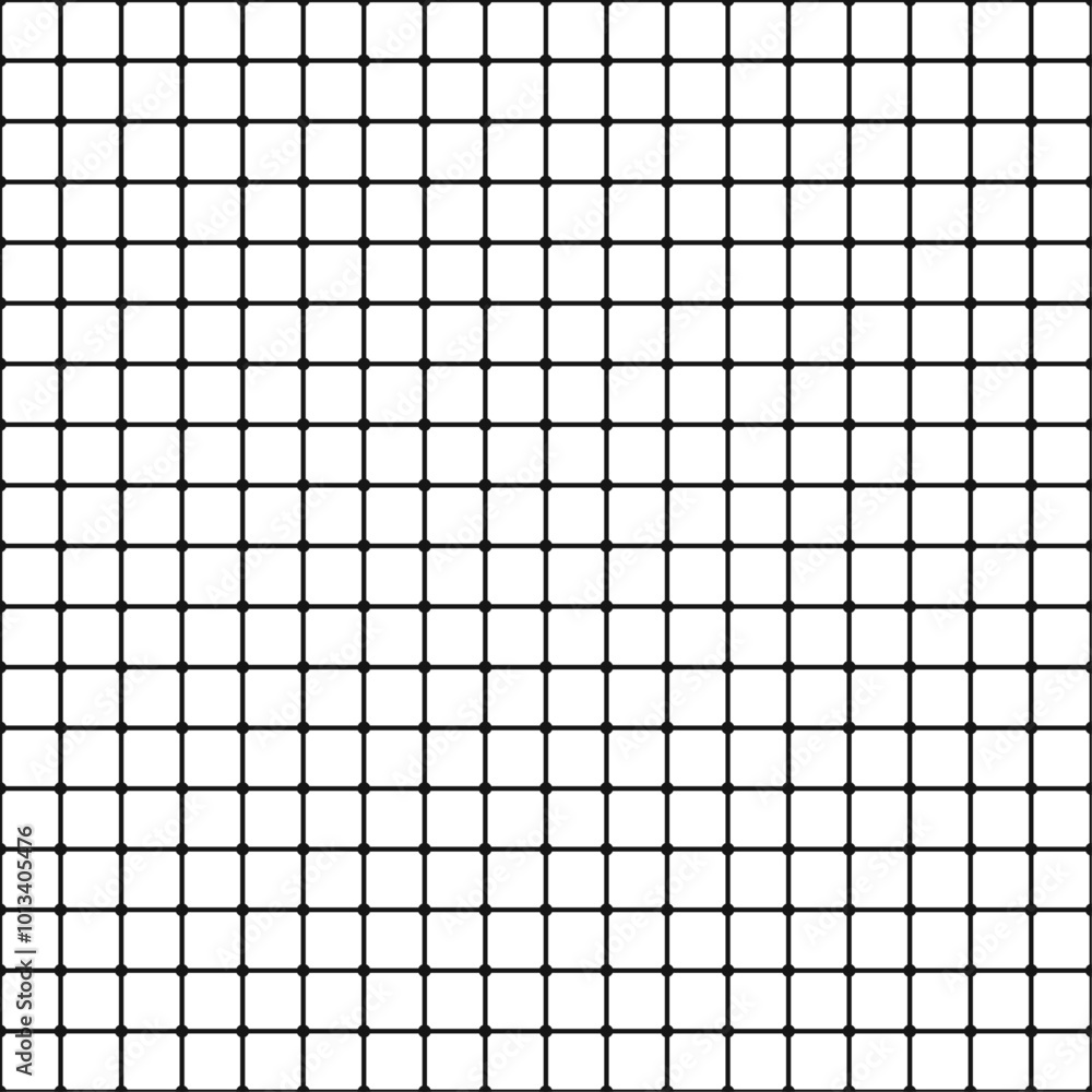 Poster Grid with points at intersections. The simplest vector grid is 18x18 cells. Can be seamless.