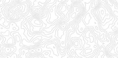 Seamless The stylized height of the topographic map contour in lines and contours isolated on transparent. Black and white topography contour lines map isolated on white background.