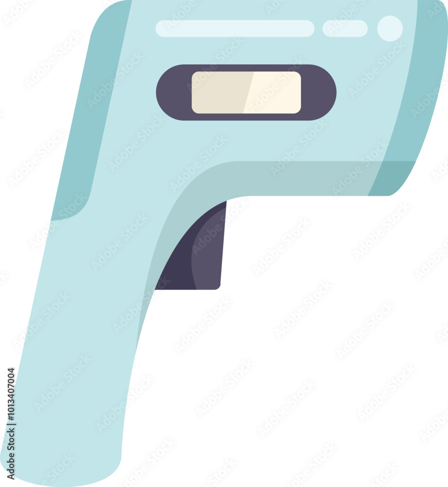 Poster non contact infrared thermometer measuring temperature for virus symptom detection