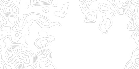 Seamless The stylized height of the topographic map contour in lines and contours isolated on transparent. Black and white topography contour lines map isolated on white background.