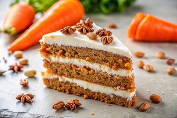Carrot cake with anise and cream cheese frosting