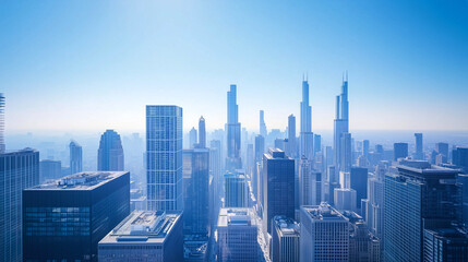 Obraz premium Office Skyscrapers in the City Financial and Business District