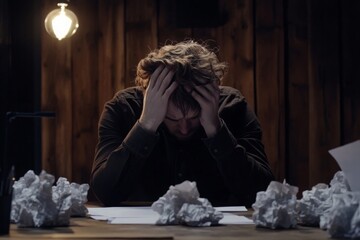 Frustration and Crumpled Papers: A Writer's Struggle